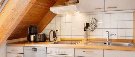 Fridge, oven, stovetop, dishwasher