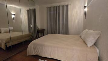 2 bedrooms, bed sheets
