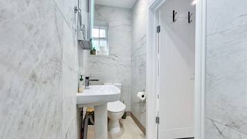 Hair dryer, towels