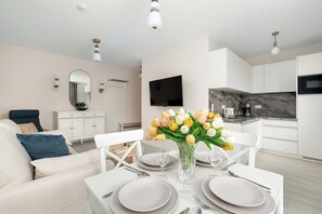 Interior - Bright Apartment with Balcony | 200 m from the Beach (Świnoujście)