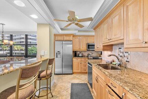 Fridge, microwave, oven, stovetop - Wraparound Views and Walk-to-Beach Bliss at Tigertail! (Marco Island)