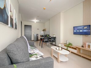 Living area - Minimalistic Designed 2Br Nifarro Park Apartment (Jakarta)