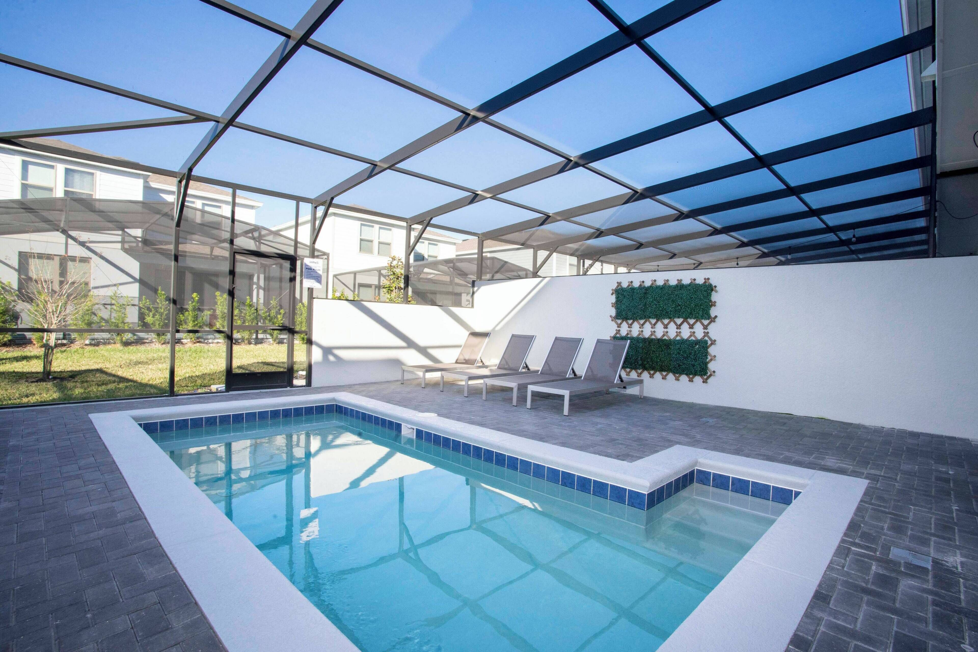 A heated pool