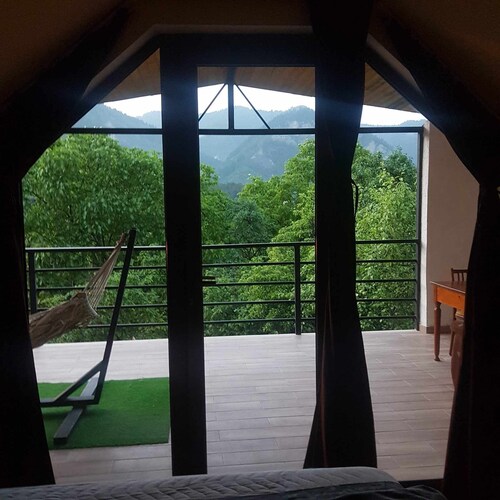   Apartment with balcony and mountains panoramic view