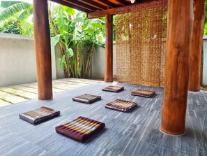House, 3 Bedrooms, Smoking, Balcony | Terrace/patio - 300 Years Old Wooden House w 3 Bedrooms and big Yard (Bangkok)