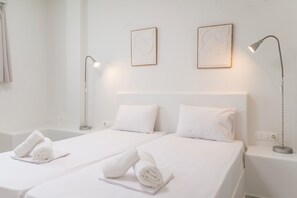 1 camera, ferro/asse da stiro, lenzuola