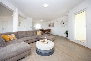 TV connectée, cheminée, jeux vidéo, table de tennis de table