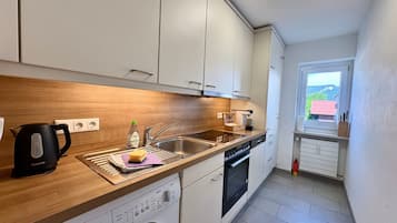 Fridge, oven, stovetop, dishwasher