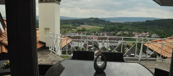 Luxury vacation apartment in villa near Radolfzell large terrace with panoramic view