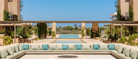 Outdoor banquet area
