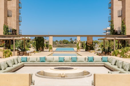 Outdoor banquet area