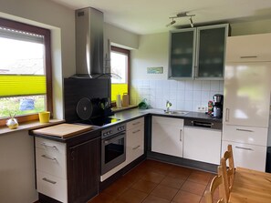 Fridge, oven, stovetop, dishwasher