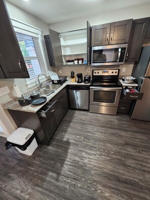 Microwave, oven, stovetop, dishwasher