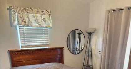 Charming 1-bedroom Tree house cabin designed with the environment in mind .