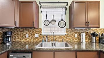 Microwave, oven, stovetop, dishwasher