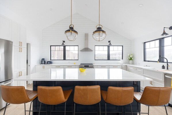 Fridge, oven, stovetop, dishwasher