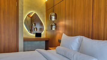 Deluxe Villa, 2 Bedrooms, Private Pool | In-room safe, desk, laptop workspace, blackout curtains