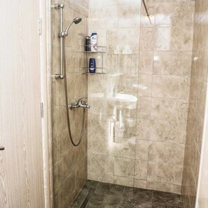 Apartment, Sea View | Bathroom | Hair dryer, slippers, towels, soap - Apartment Blue Adriatic (Tivat)