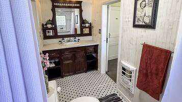 Hair dryer, towels