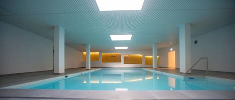 Indoor pool, a heated pool
