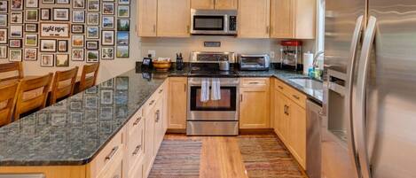 Microwave, oven, stovetop, dishwasher