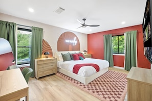 Desk, iron/ironing board, travel crib, free WiFi