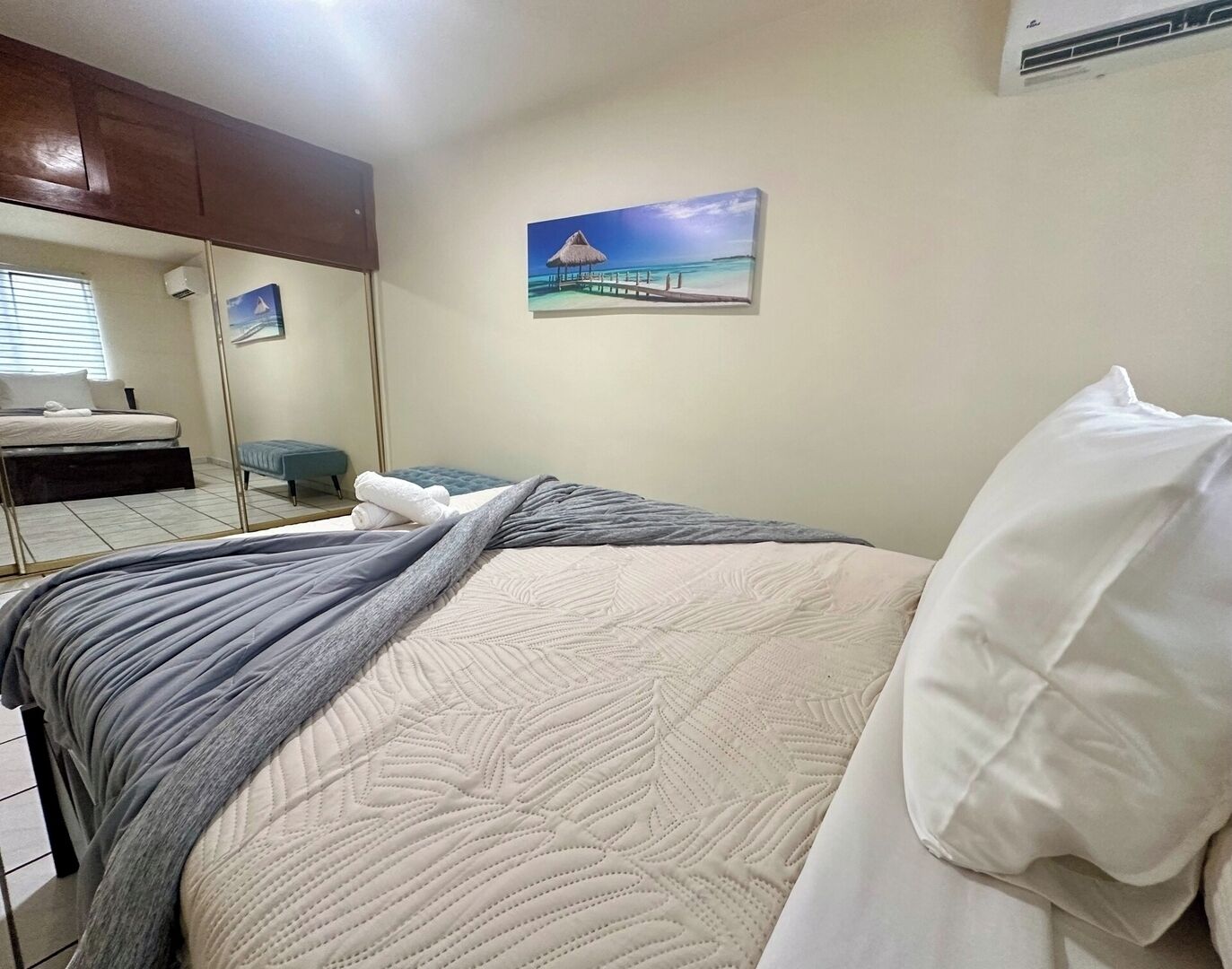 2 bedrooms, iron/ironing board, WiFi, bed sheets