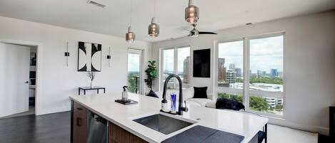 Microwave, oven, stovetop, dishwasher