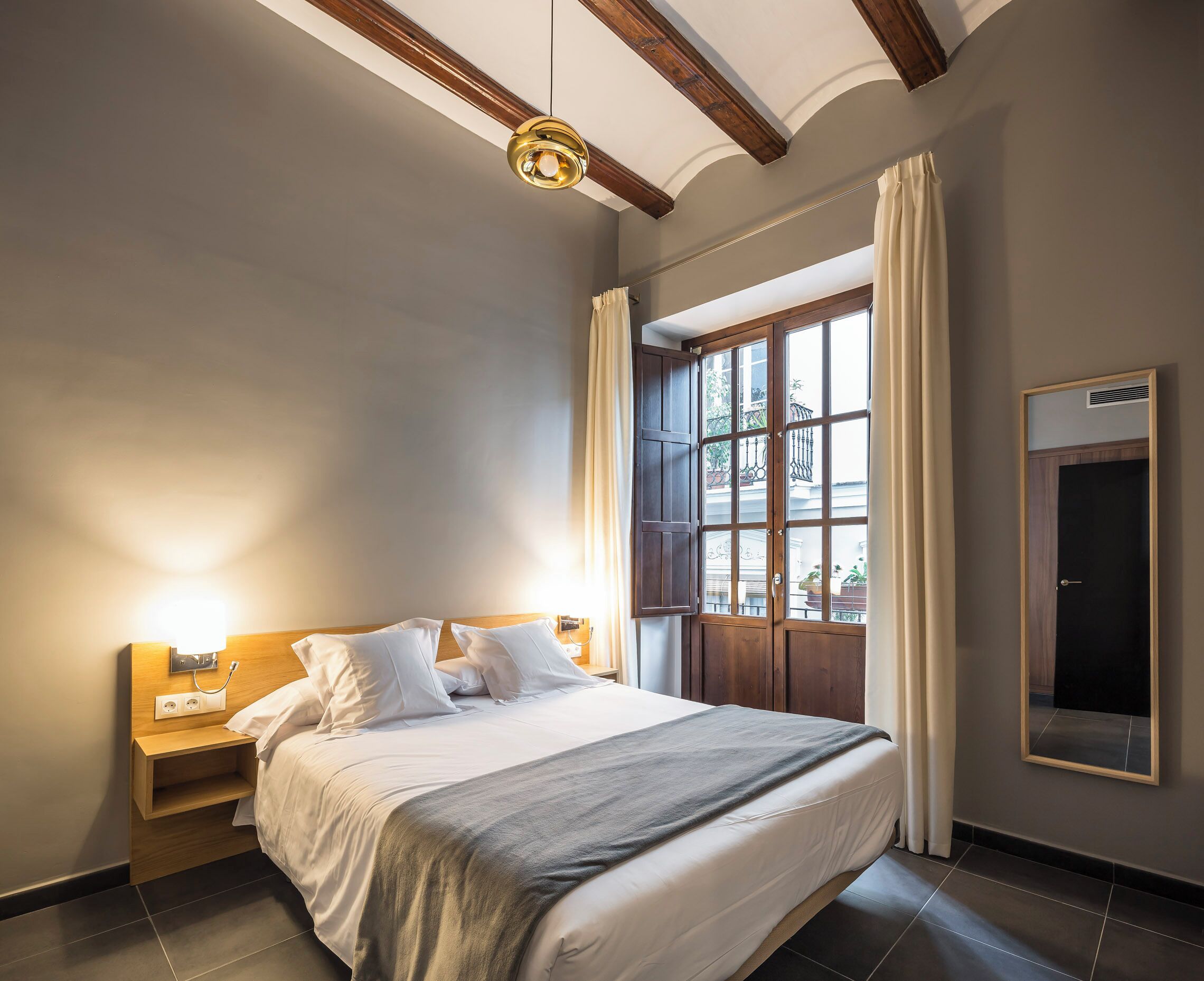 Premium bedding, down duvets, Select Comfort beds, minibar