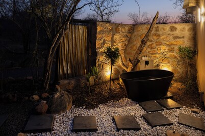 Large open plan suite with private pool