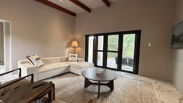 Smart TV, fireplace, video games, books