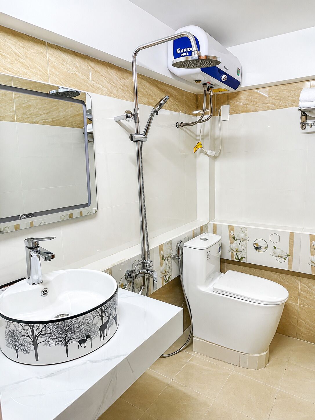Family Triple Room, City View | Bathroom | Shower, hydromassage showerhead, hair dryer (on request), slippers