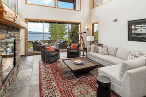 Smart TV, fireplace, video games, offices