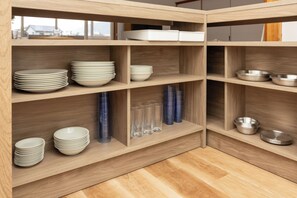 Luxury Villa, 3 Bedrooms, Non Smoking, Lakeside | Private kitchen | Full-size fridge, microwave, oven, stovetop - KINOTOMI OMIMAIKO - Self Check-In Only (Otsu)