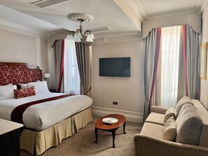 1 bedroom, desk, iron/ironing board, travel crib