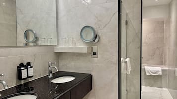 Hair dryer, towels