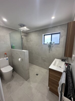 Hair dryer, towels