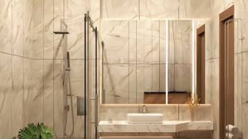 Serviettes fournies, savon, papier toilette