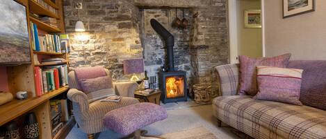 Télévision, cheminée