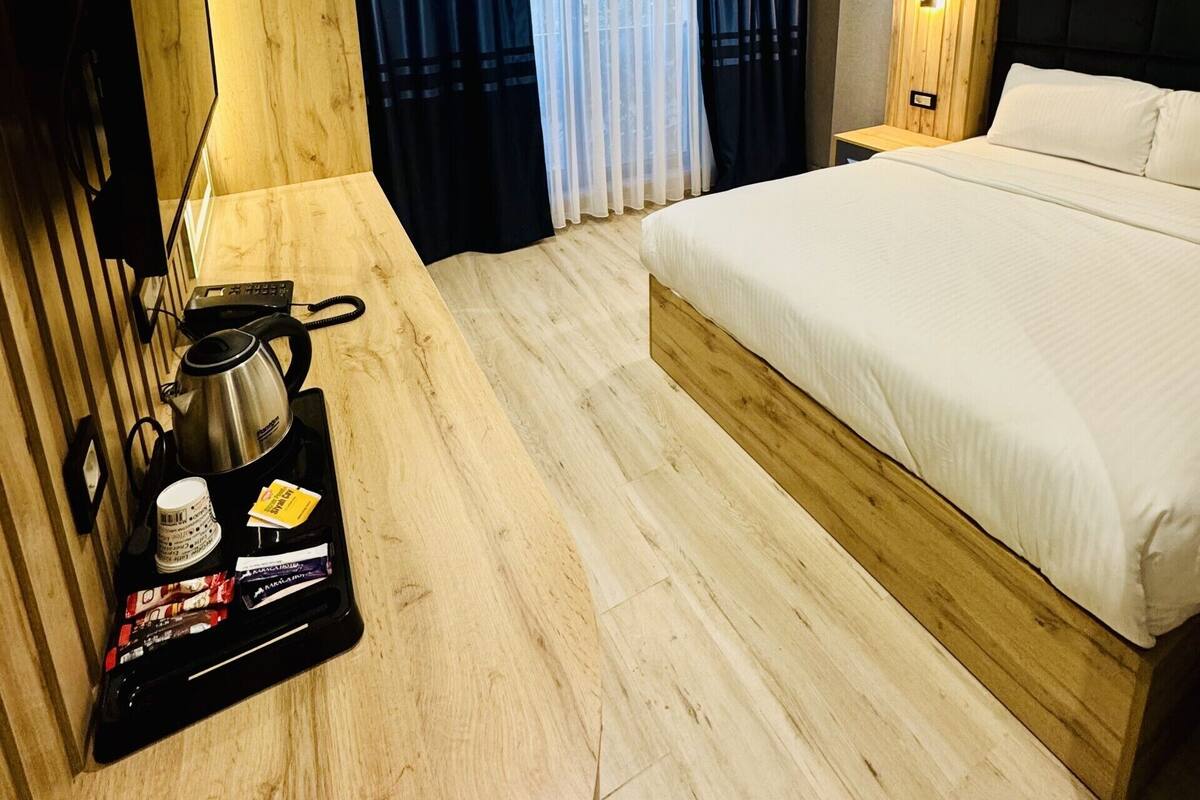 Sábanas de algodón egipcio, ropa de cama de alta calidad y minibar