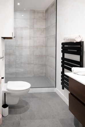 Shower, hair dryer, towels - Apartment for 2, Ideal Location in Downtown Angers (Angers)