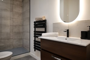 Shower, hair dryer