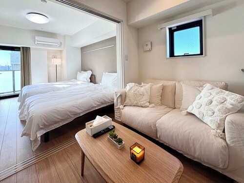 ISSHUKU Asakusa Apt #1001 |Deluxe Room| 2 Double Beds|Near Sensoji