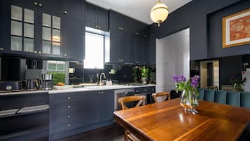 Fridge, oven, stovetop, dishwasher