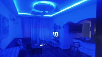 TV connectée, cheminée