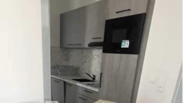 Apartamento | Cocina privada | Frigorífico, microondas, placa de cocina y lavavajillas