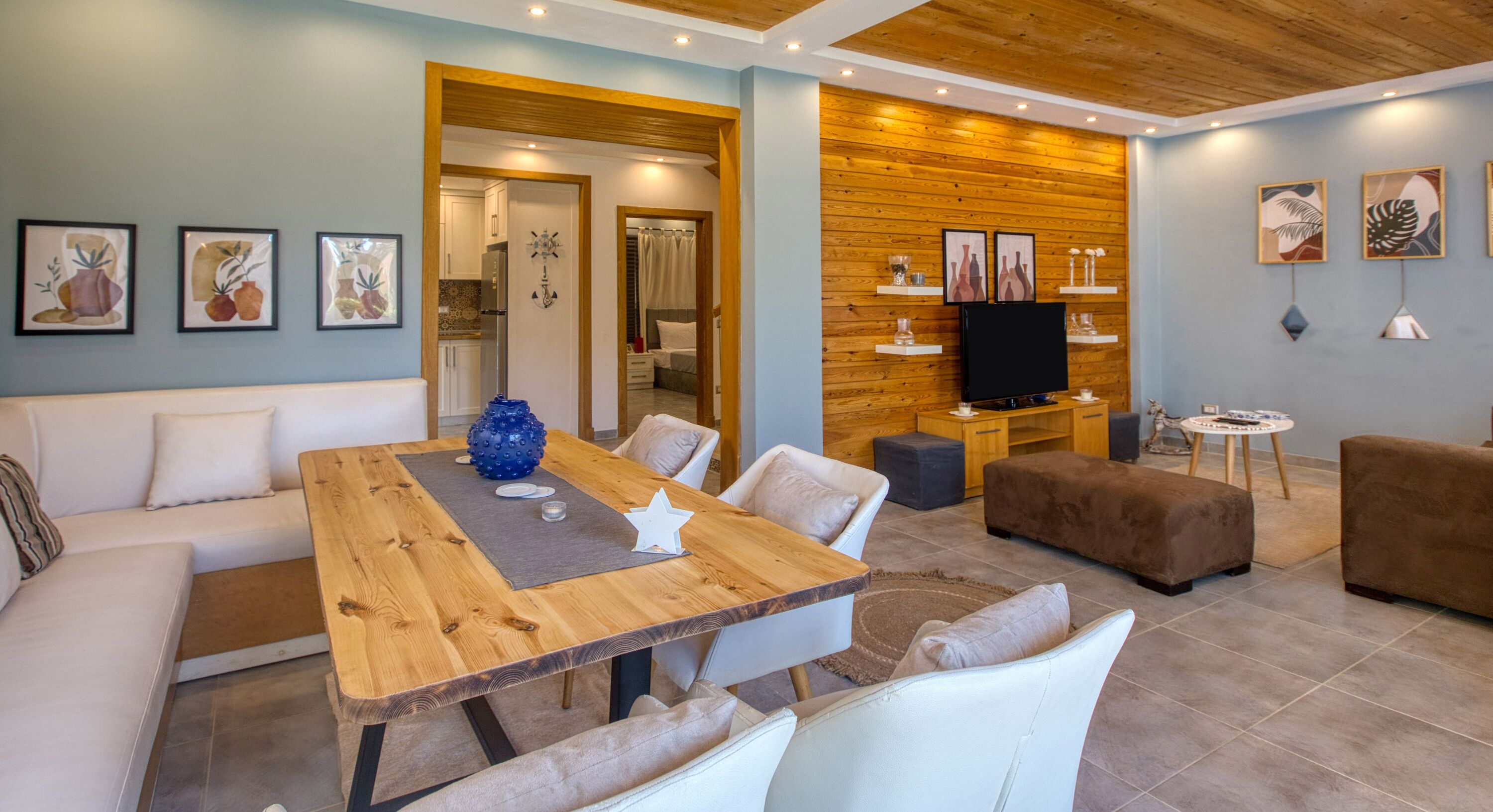 Alpehytte – deluxe, 4 soverom, hageutsikt | Oppholdsområde