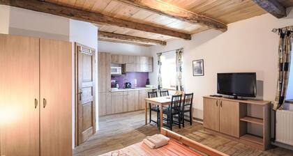 Confortable appartement dans une maison de vacances avec WIFI, piscine, TV, animaux admis et parking