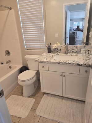 Towels, soap, toilet paper