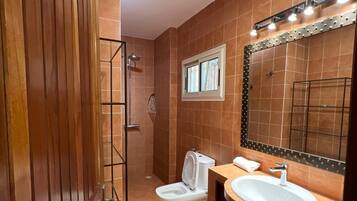 Towels, soap, toilet paper